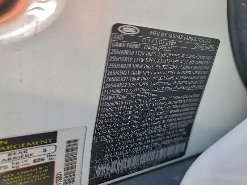 2018 LAND ROVER RANGE ROVER VELAR S  