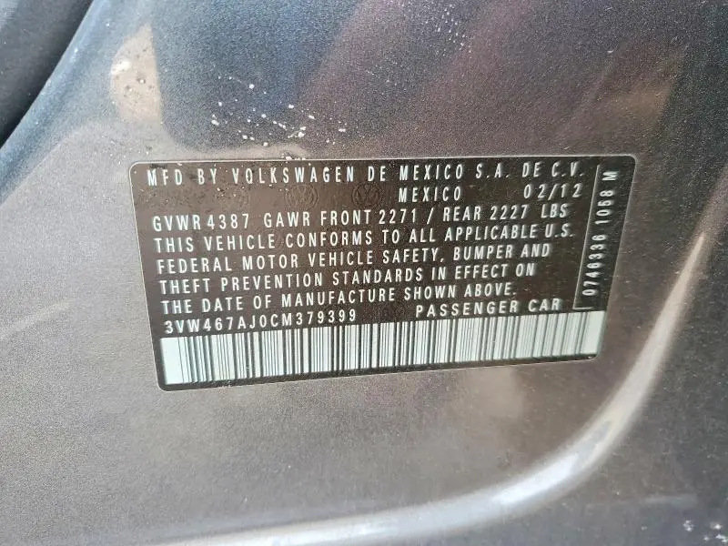 2012 VOLKSWAGEN JETTA GLI  