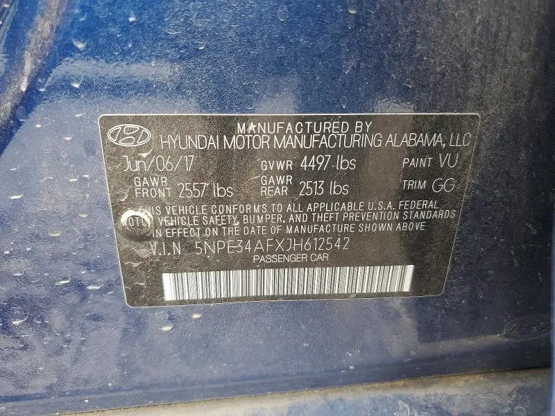 2018 HYUNDAI SONATA SEL  