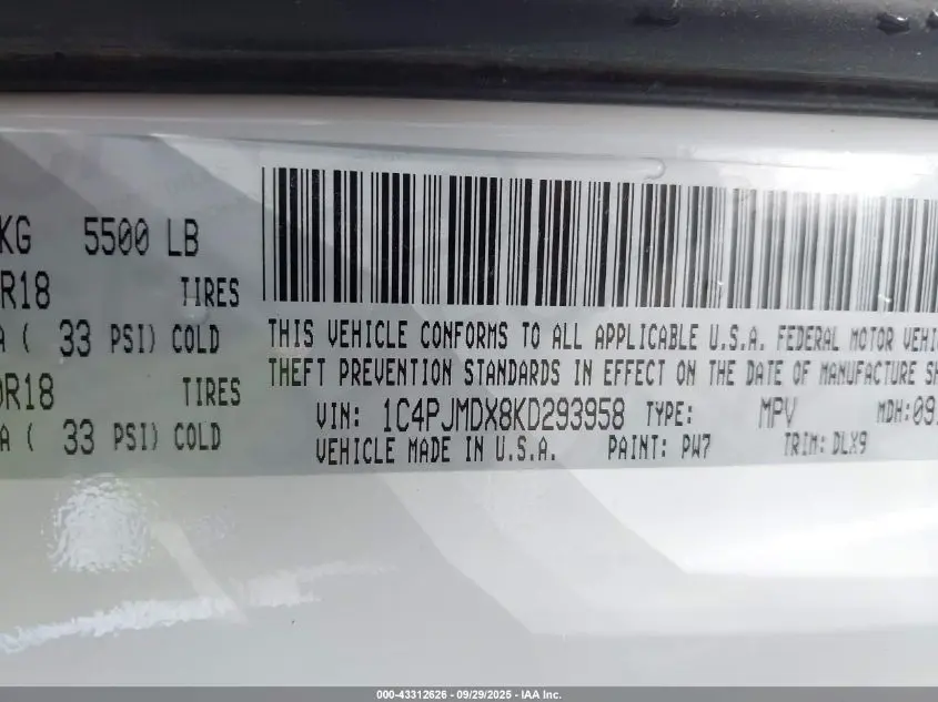 2019 JEEP CHEROKEE LIMITED 4X4