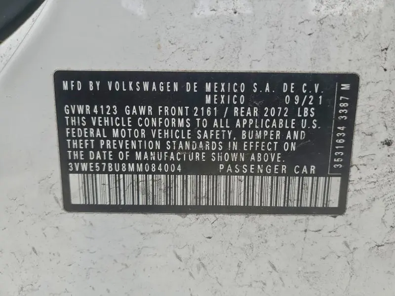 2021 VOLKSWAGEN JETTA SEL  