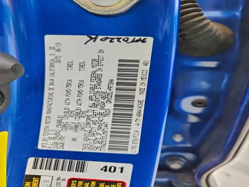 2018 TOYOTA TACOMA DOUBLE CAB  