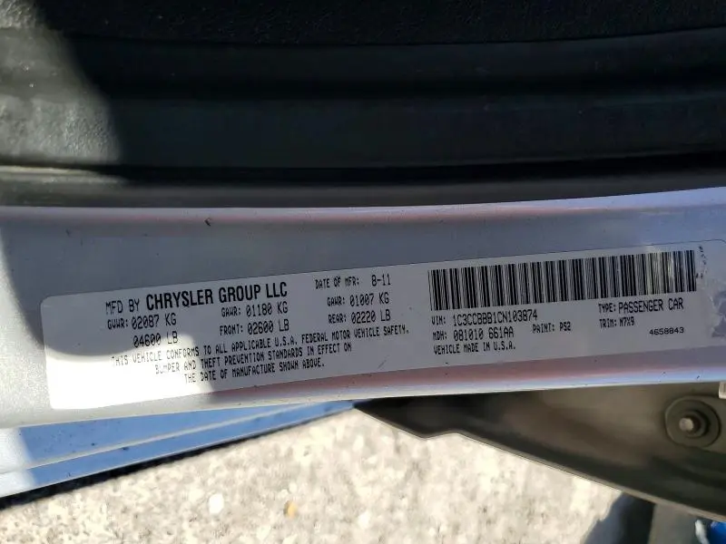 2012 CHRYSLER 200 TOURING  
