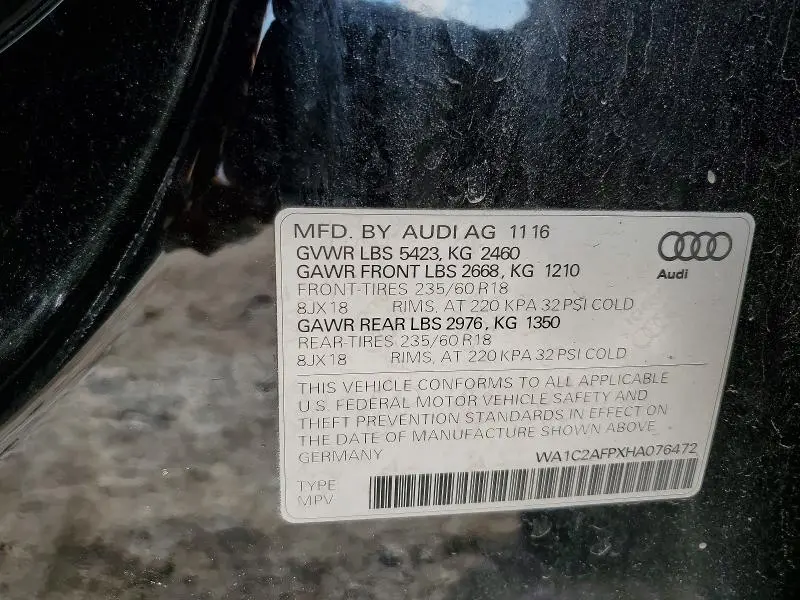 2017 AUDI Q5 PREMIUM  