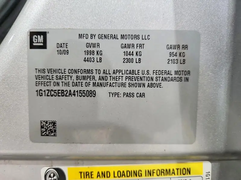 2010 CHEVROLET MALIBU 1LT  