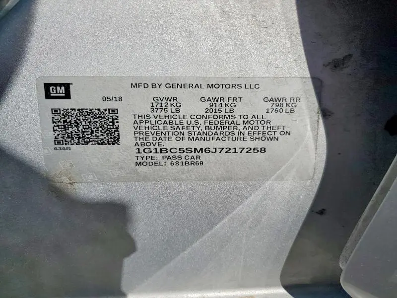 2018 CHEVROLET CRUZE LS  