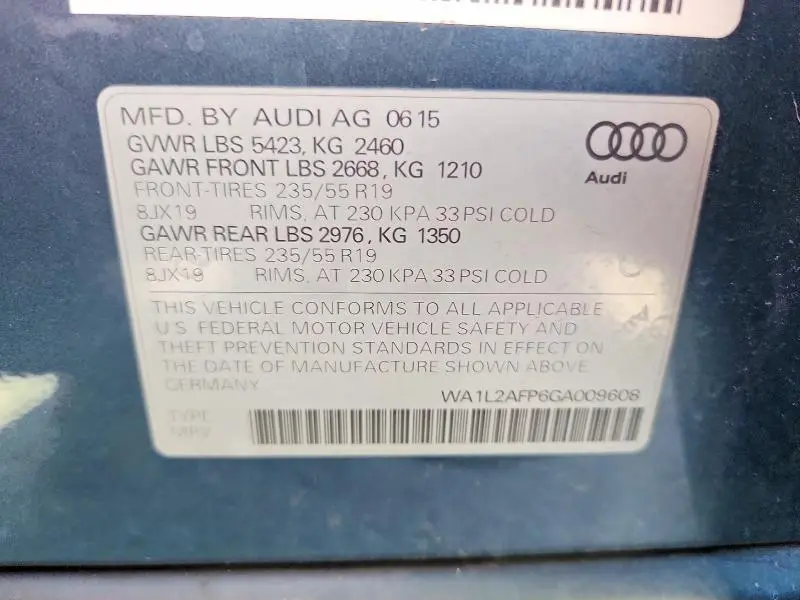 2016 AUDI Q5 PREMIUM PLUS  