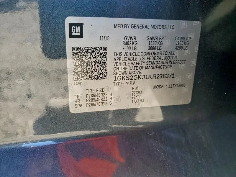 2019 GMC YUKON XL K1500 SLT  