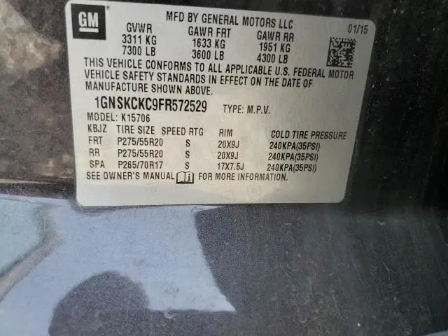 2015 CHEVROLET TAHOE K1500 LTZ  