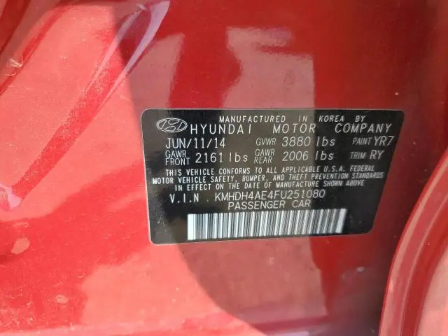 2015 HYUNDAI ELANTRA SE  