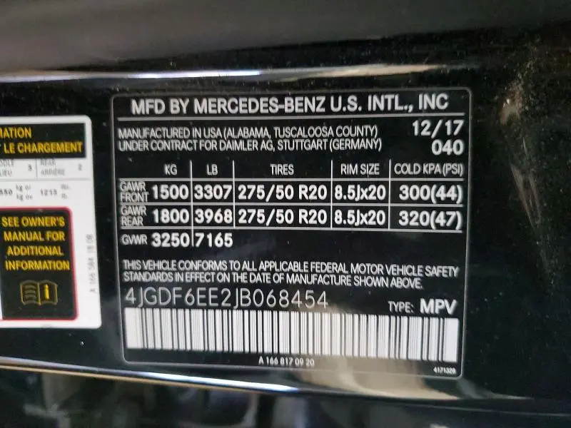 2018 MERCEDES-BENZ GLS 450 4MATIC  