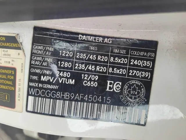 2010 MERCEDES-BENZ GLK350 4 MATIC  