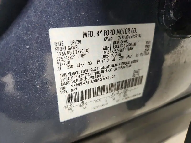 2021 FORD EXPLORER PLATINUM  