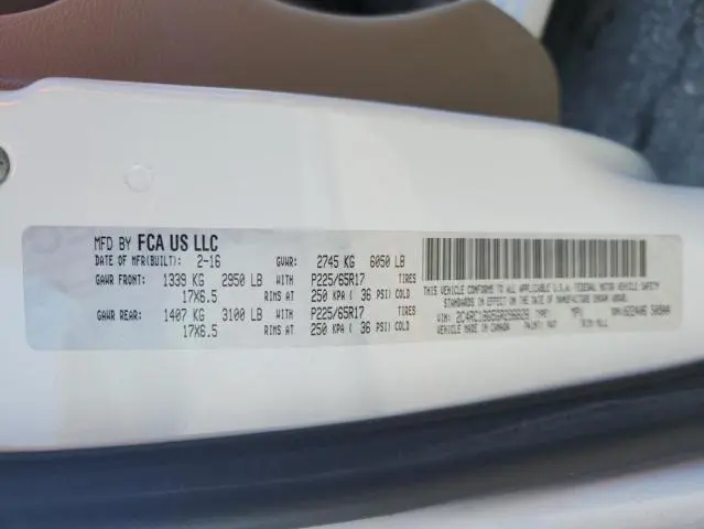 2016 CHRYSLER TOWN & COUNTRY TOURING  