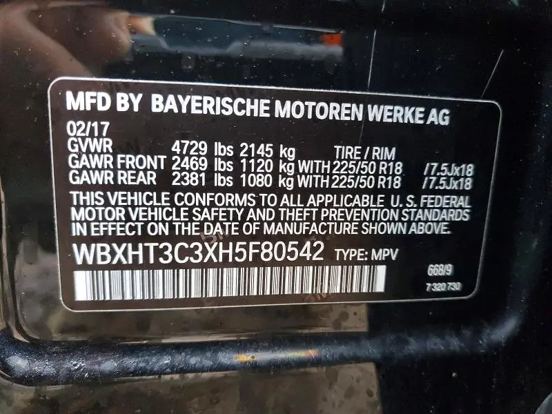 2017 BMW X1 XDRIVE28I  