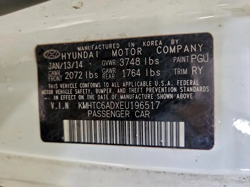 2014 HYUNDAI VELOSTER   