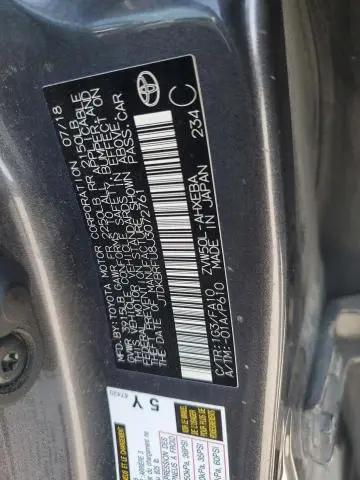 2018 TOYOTA PRIUS   