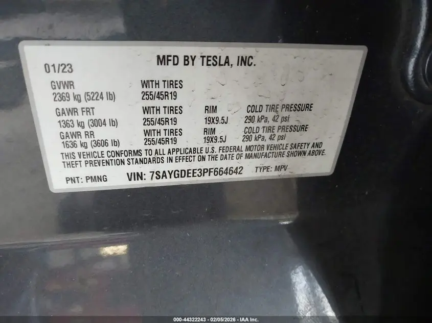 2023 TESLA MODEL Y AWD/LONG RANGE DUAL MOTOR ALL-WHEEL DRIVE