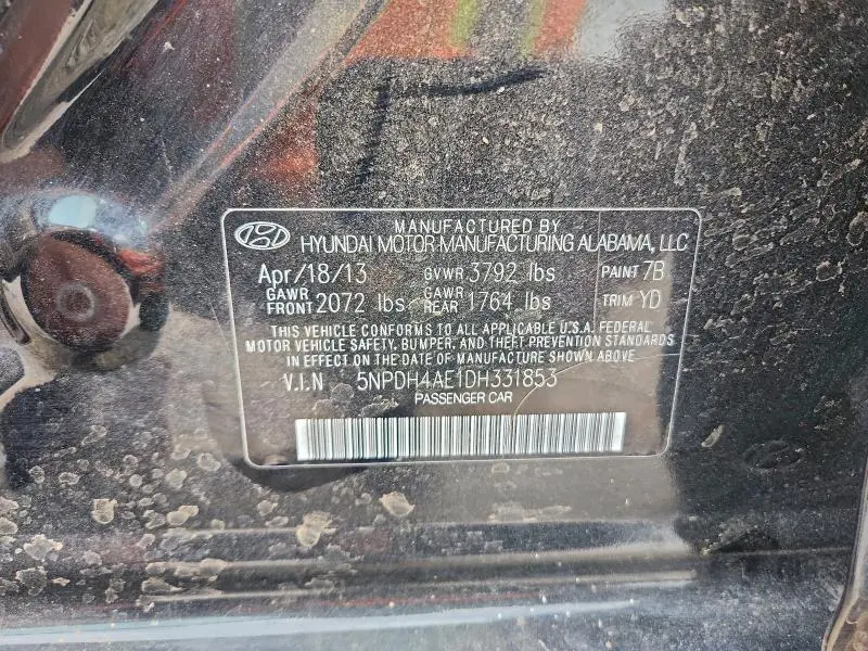 2013 HYUNDAI ELANTRA GLS  
