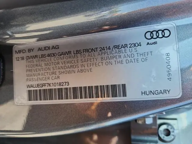 2019 AUDI A3 PREMIUM PLUS  