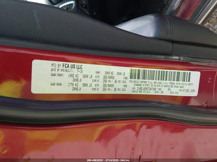 2015 DODGE DURANGO SXT