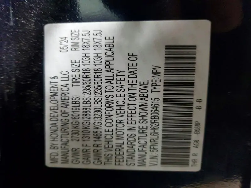 2024 HONDA ODYSSEY EXL  