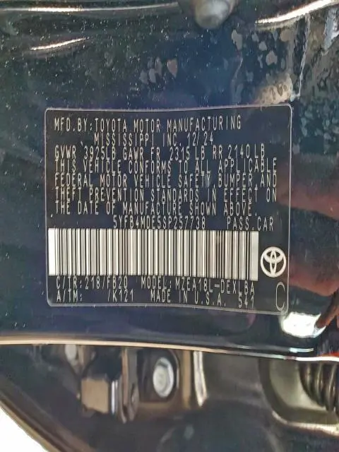 2025 TOYOTA COROLLA LE  