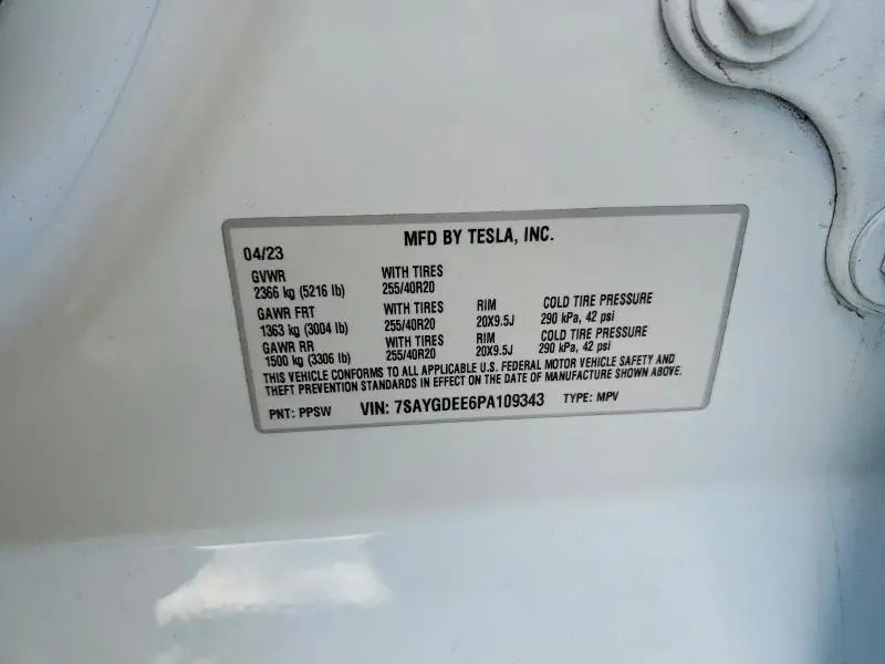 2023 TESLA MODEL Y   