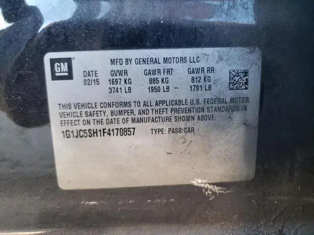 2015 CHEVROLET SONIC LT  