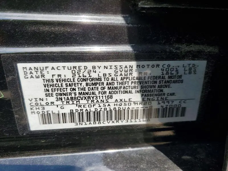 2024 NISSAN SENTRA SV  