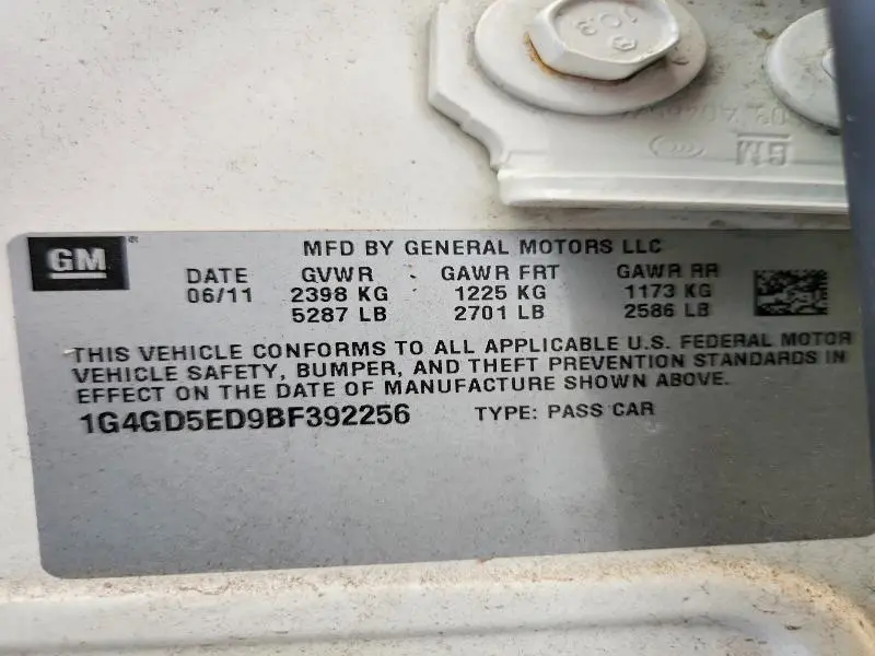 2011 BUICK LACROSSE CXL  