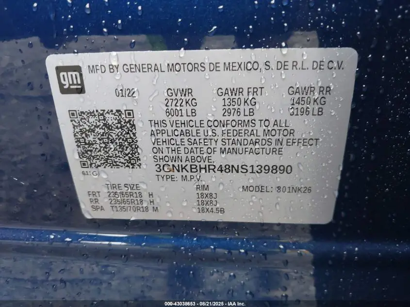 2022 CHEVROLET BLAZER AWD 2LT