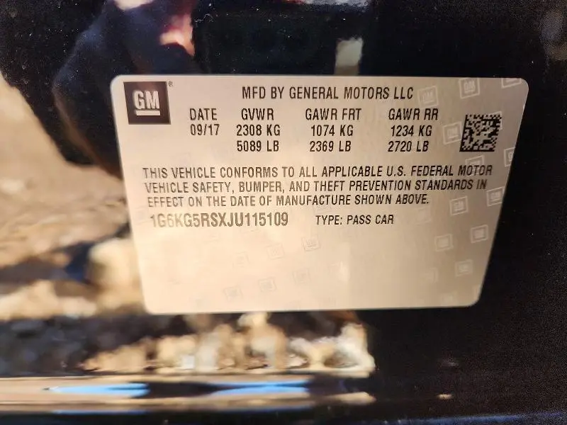 2018 CADILLAC CT6 PREMIUM LUXURY CSAV  