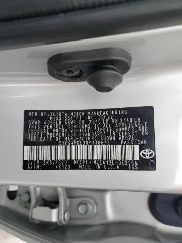 2022 TOYOTA COROLLA SE  