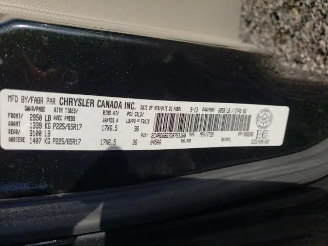 2013 DODGE GRAND CARAVAN SE  