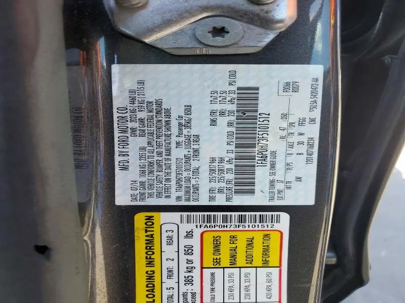 2015 FORD FUSION SE  