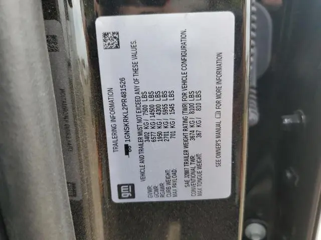 2023 CHEVROLET TAHOE K1500 RST  