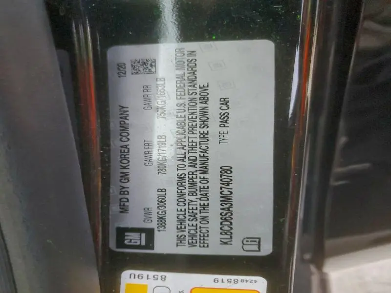 2021 CHEVROLET SPARK 1LT  