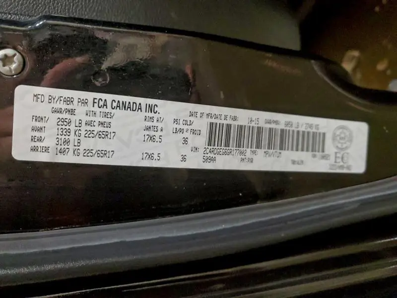 2016 DODGE GRAND CARAVAN R/T  