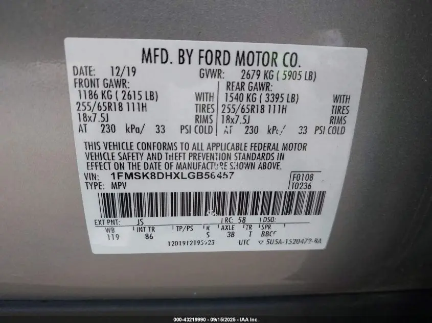 2020 FORD EXPLORER XLT