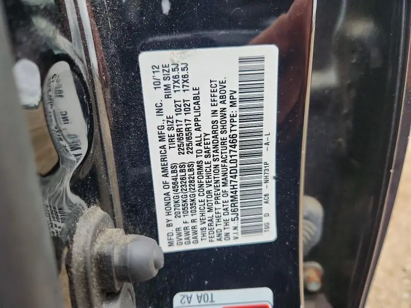 2013 HONDA CR-V EXL  