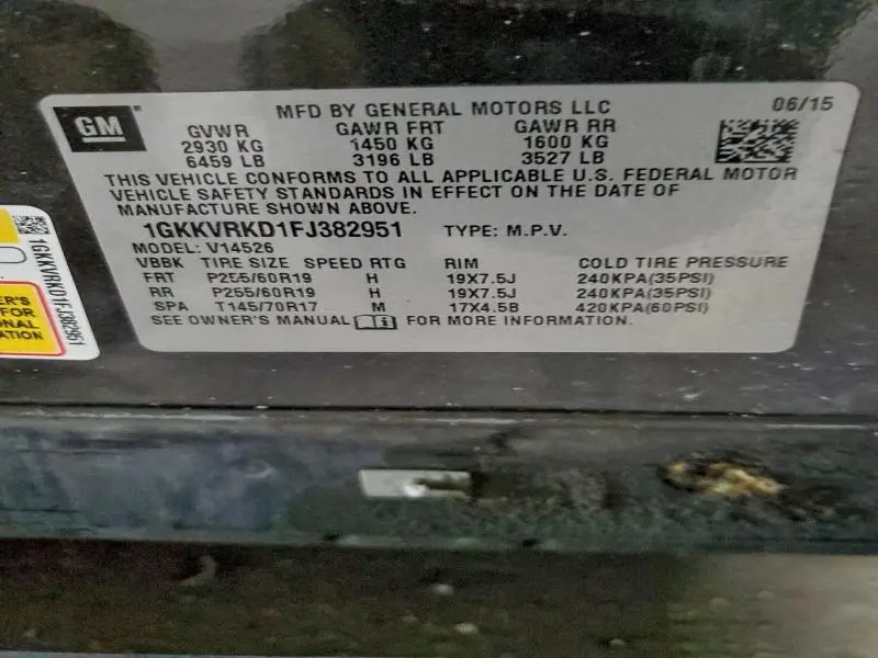 2015 GMC ACADIA SLT-1  