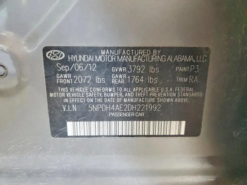 2013 HYUNDAI ELANTRA GLS  