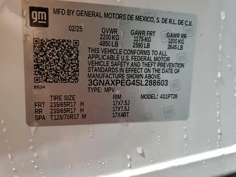 2025 CHEVROLET EQUINOX LT  