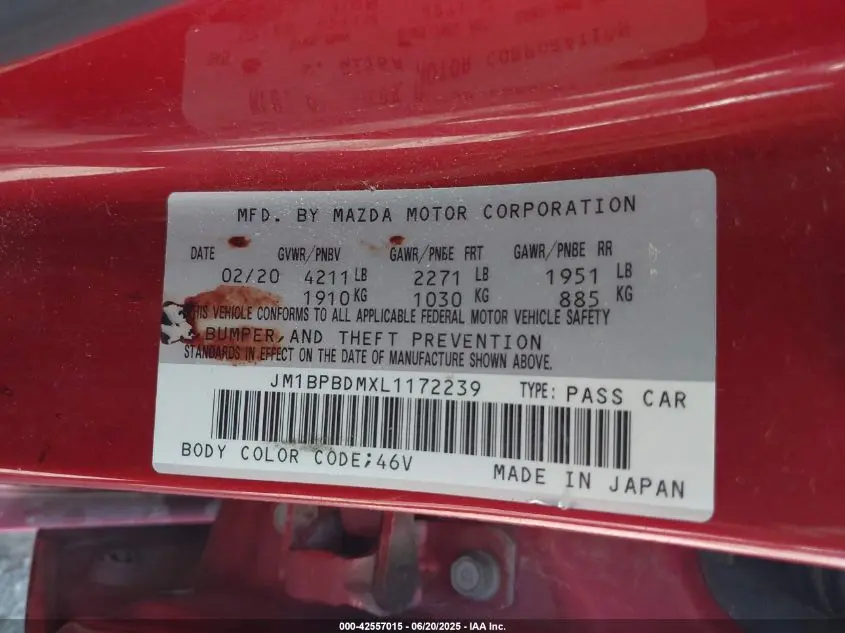2020 MAZDA MAZDA3 PREFERRED PACKAGE