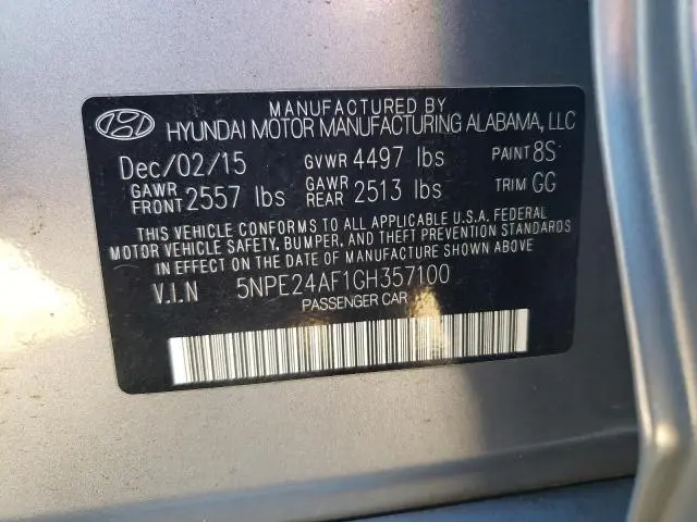 2016 HYUNDAI SONATA SE