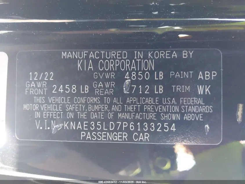 2023 KIA STINGER GT-LINE