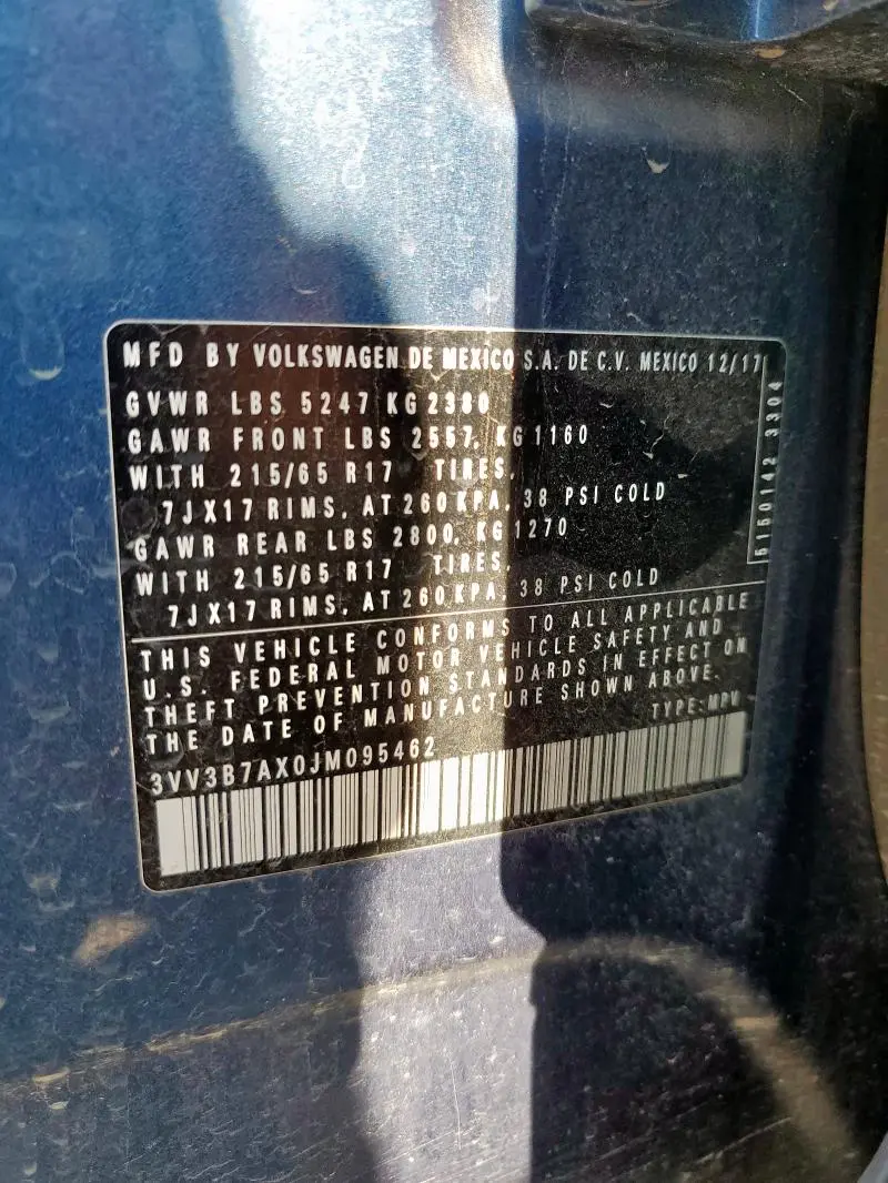 2018 VOLKSWAGEN TIGUAN SE  