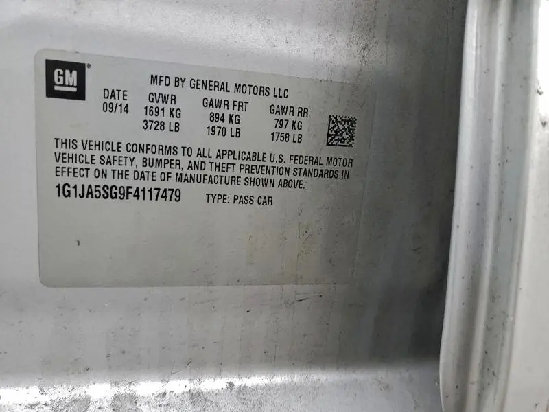 2015 CHEVROLET SONIC LS  