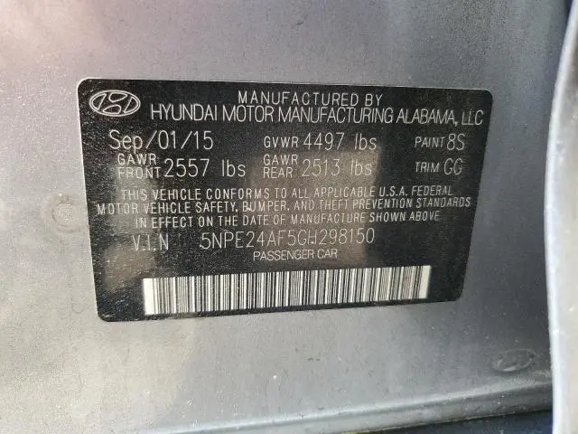 2016 HYUNDAI SONATA SE  